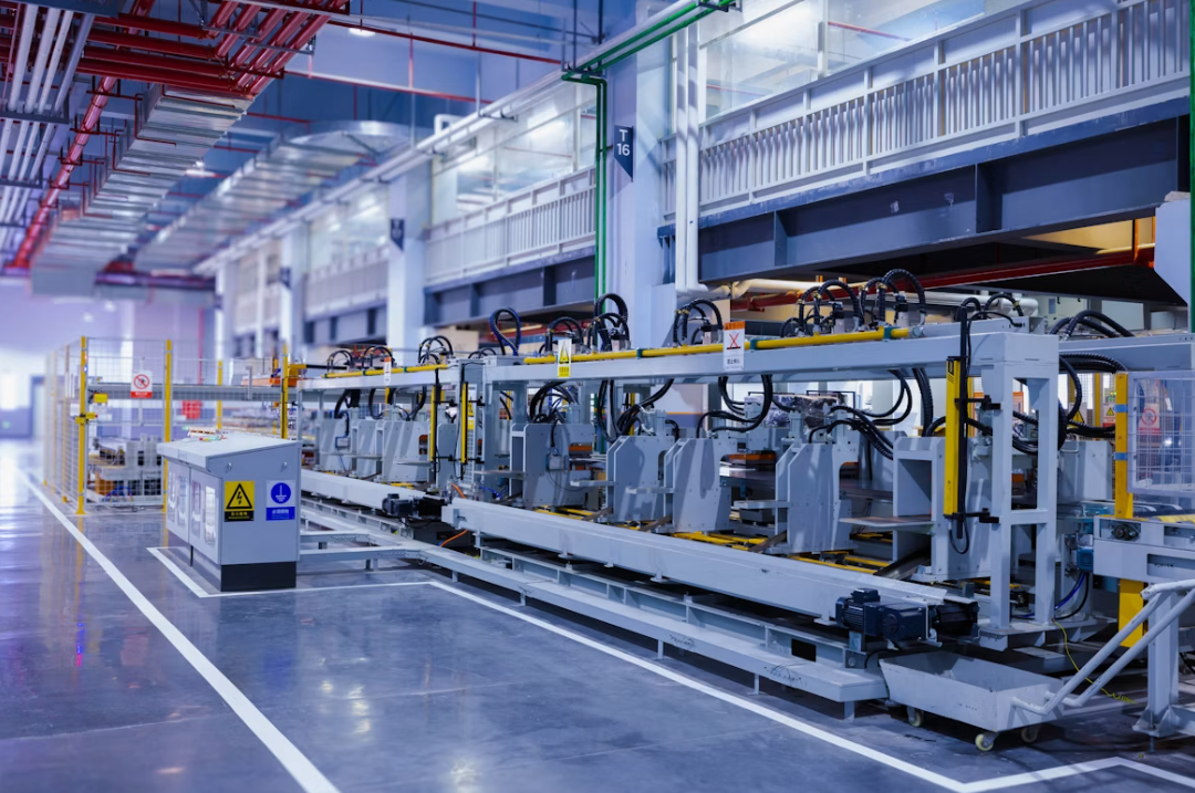 Linha de produção industrial automatizada
